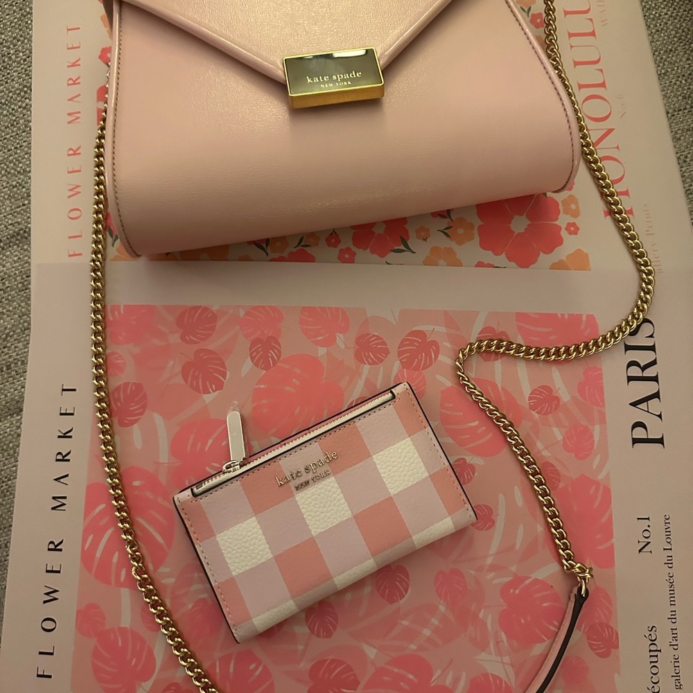 Kate Spade Anna Medium Leather Clutch & Shoulder Bag Moochi Pink MSRP $298 NWT - Picture 10 of 12